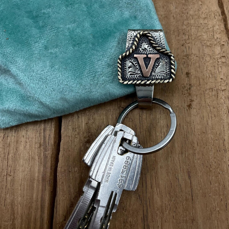 RodeoKey – Western Initial Key Clip