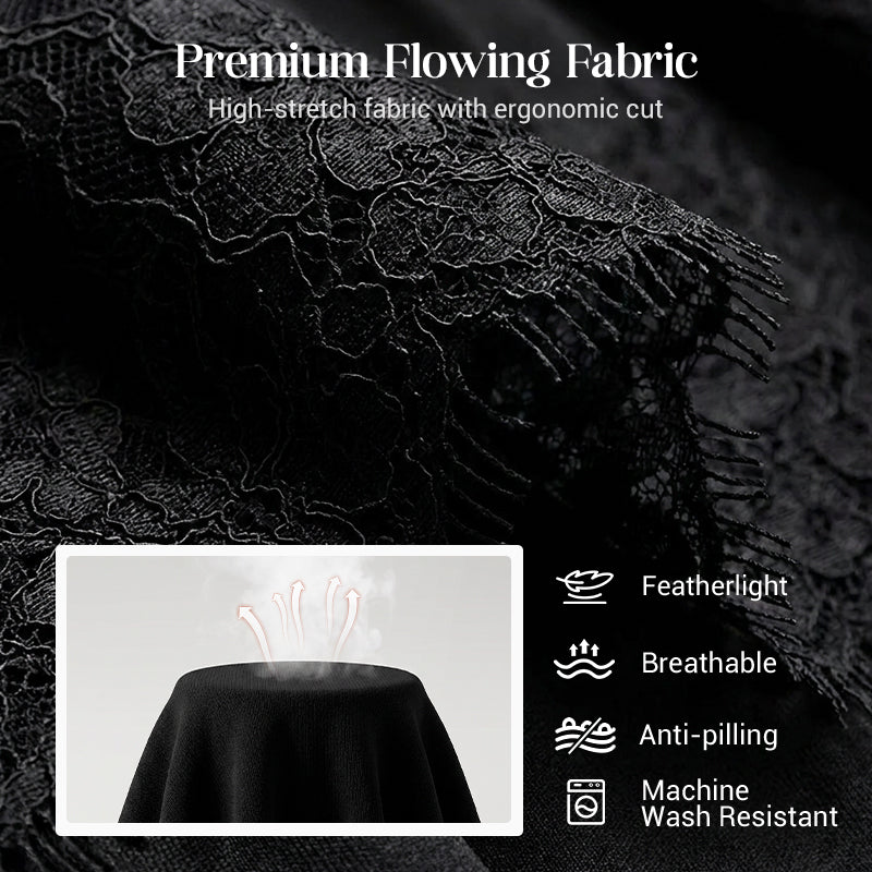 LunaLace - Chic Pleated Lace Trim Mini Skirt