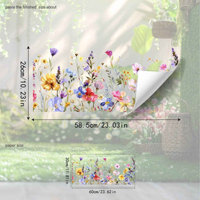 FloraGlow – Vibrant Flower Bouquet Window Sticker
