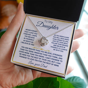 ForeverBond – To My Daughter Love Knot Necklace