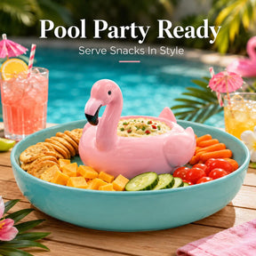 FloatNest – Flamingo Chip & Dip Platter