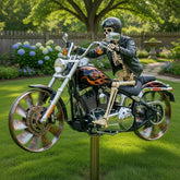 Skull Rider Garden Wind Spinner