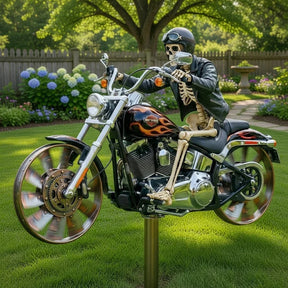 Skull Rider Garden Wind Spinner