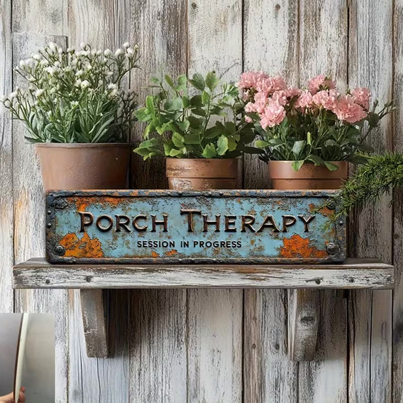 CozyHaven – Rustic Outdoor Porch Therapy Sign