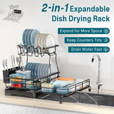 KitchenFlow – Adjustable Dish Drying Storage Rack