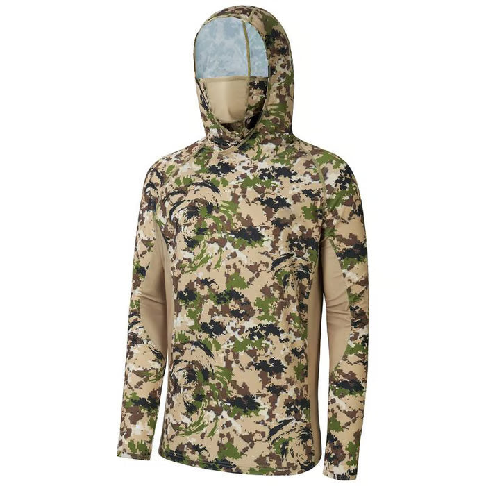 SunGuardPro - UPF 50+ Camo Hunting & Fishing Hoodie with Mask