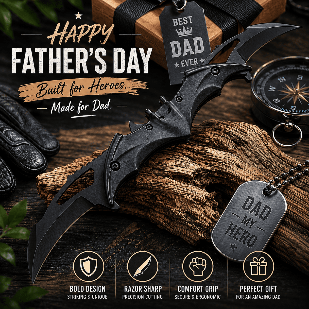 BladeForge – Dual Blade Tactical Folding Knife