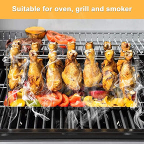 GrillNest – Foldable BBQ Drumstick Rack