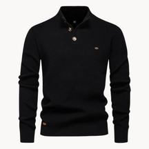 Ashton Button Mockneck Sweater | Lupi