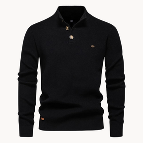 Ashton Button Mockneck Sweater | Lupi