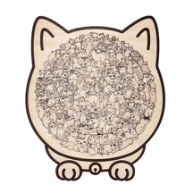 WhiskerCraft –  135 Pcs Cat Shaped Wooden Puzzle
