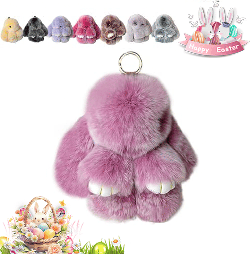 HopCharm – Cute Plush Bunny Keychain
