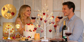 LumiBloom – Heart-Adorned LED Birch Table Decor