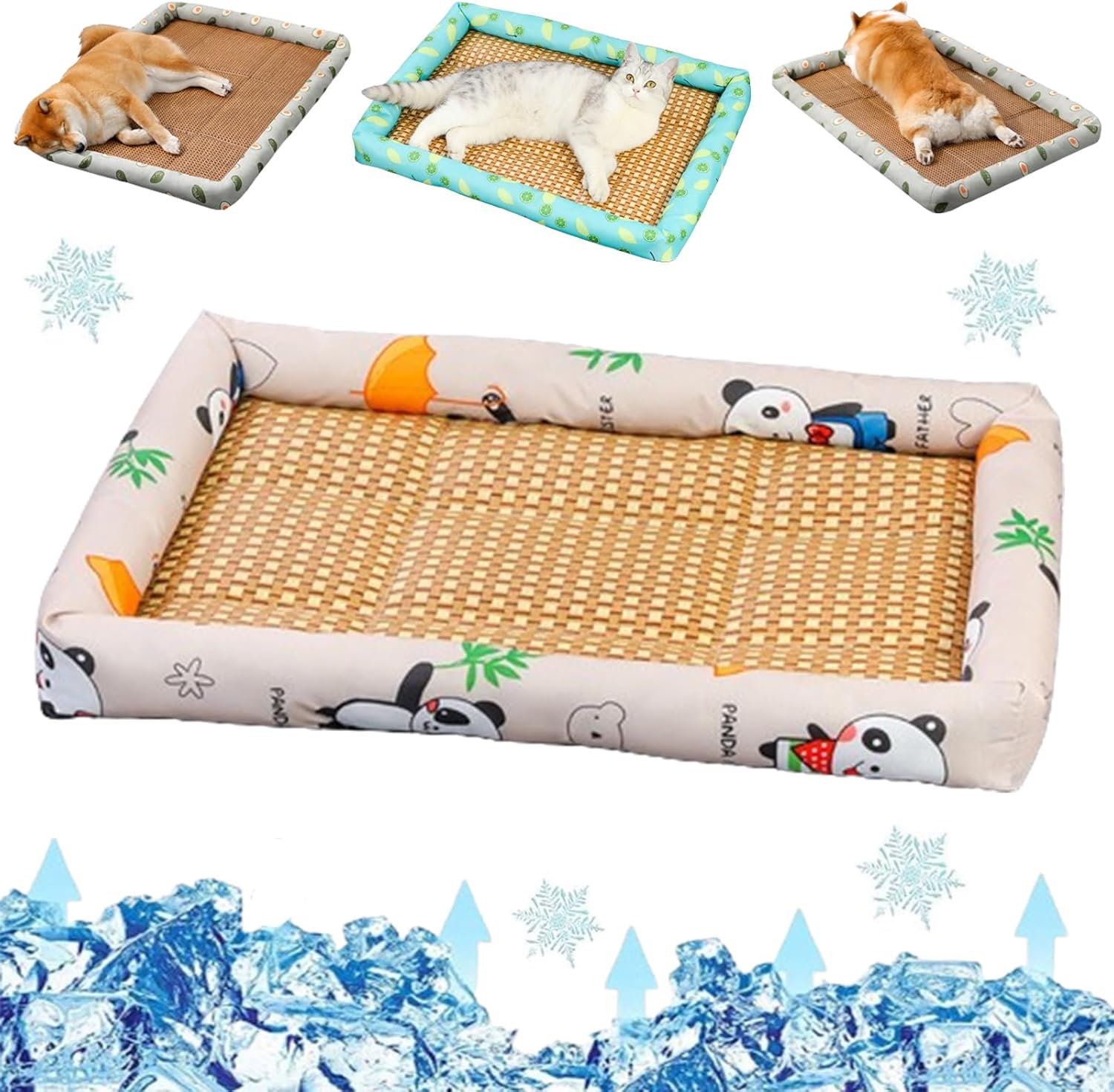 CoolNest – Breathable Rattan Cooling Pet Bed