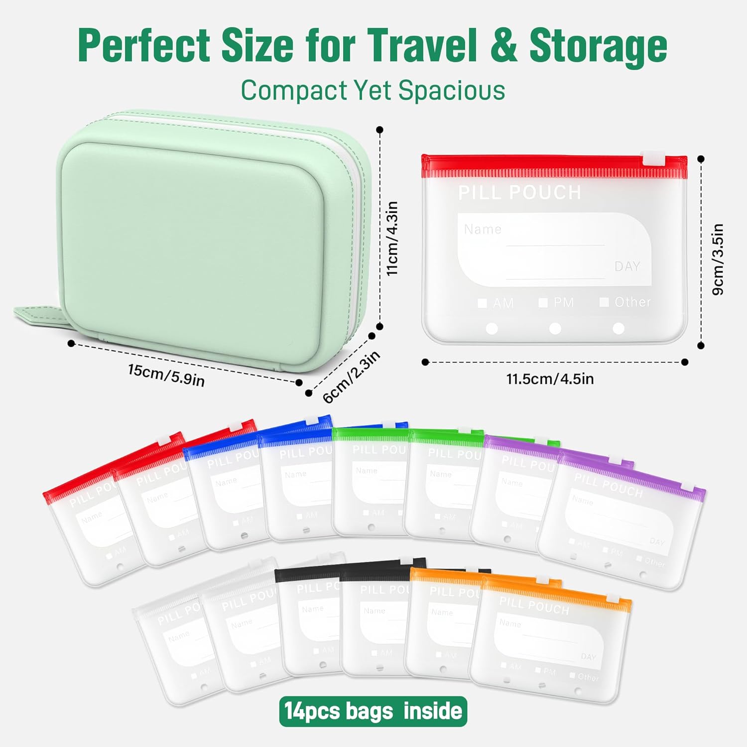MediPack – Waterproof Pill Organizer Pouch Set