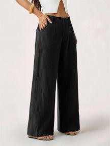 Linenora – Summer Cotton-Linen Palazzo Pants