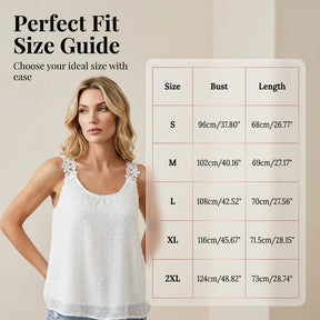 LaceBloom - Elegant Dot Lace Strap Tank Top