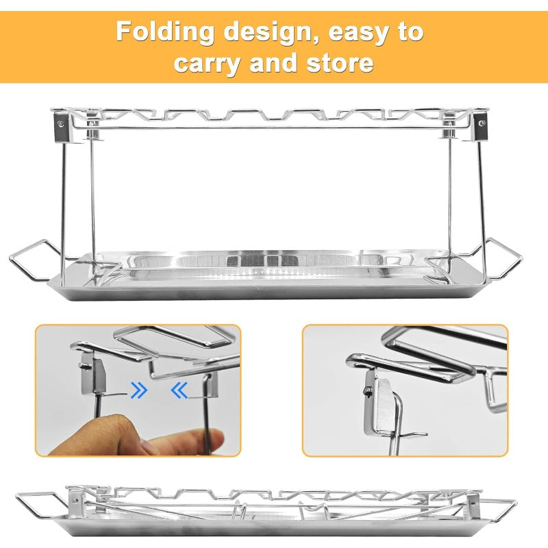 GrillNest – Foldable BBQ Drumstick Rack