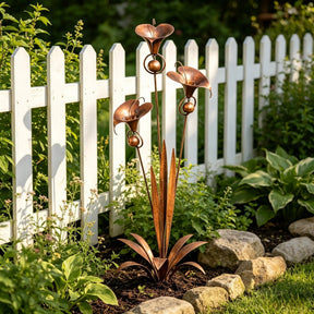 EmberPetal – Handcrafted Copper Lily Accent