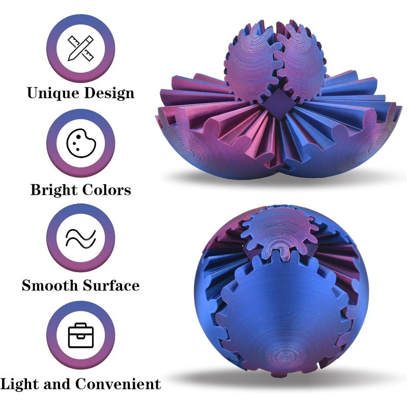 KinetiSphere - Desk Fidget & Decorative Gear Ball