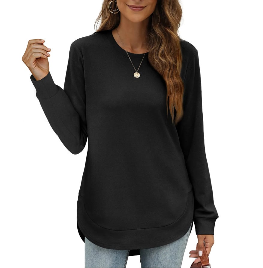 CurveFit – Soft Crewneck Sweatshirt All Day Comfort