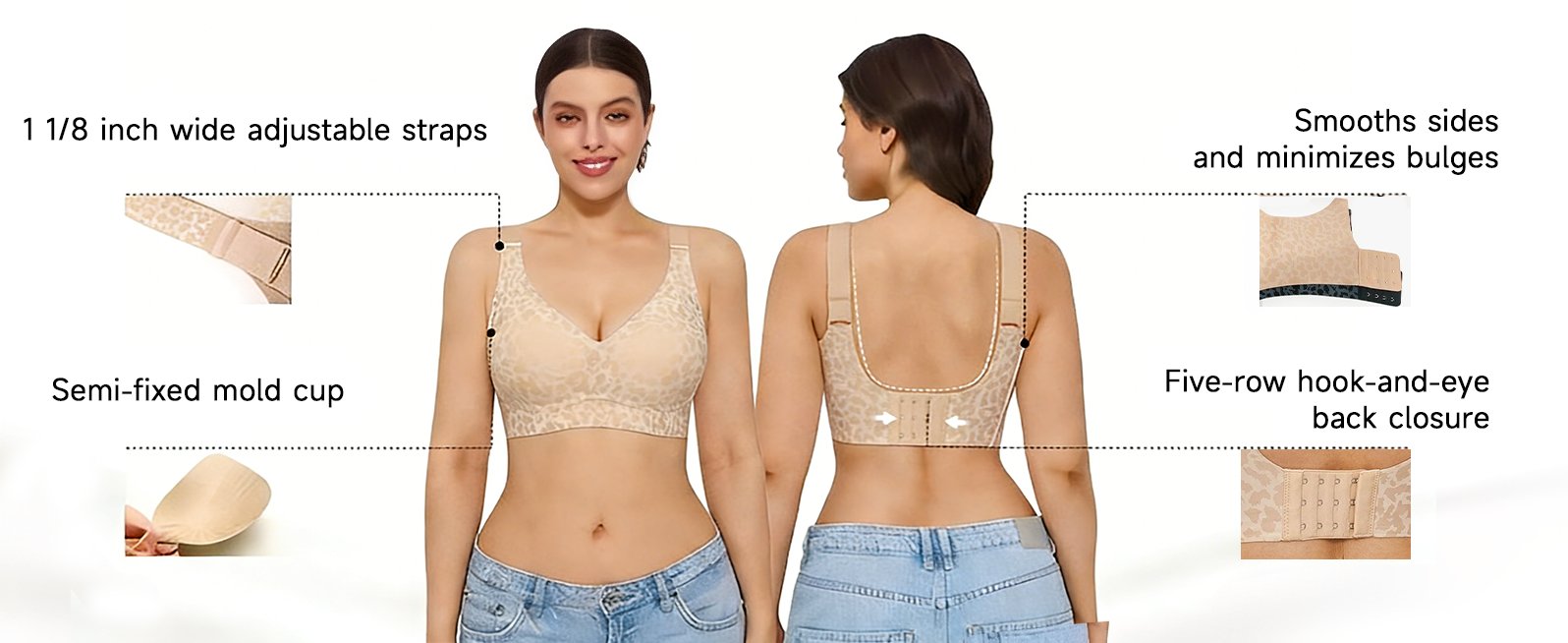 BoldContour - Wire-Free Leopard Bra