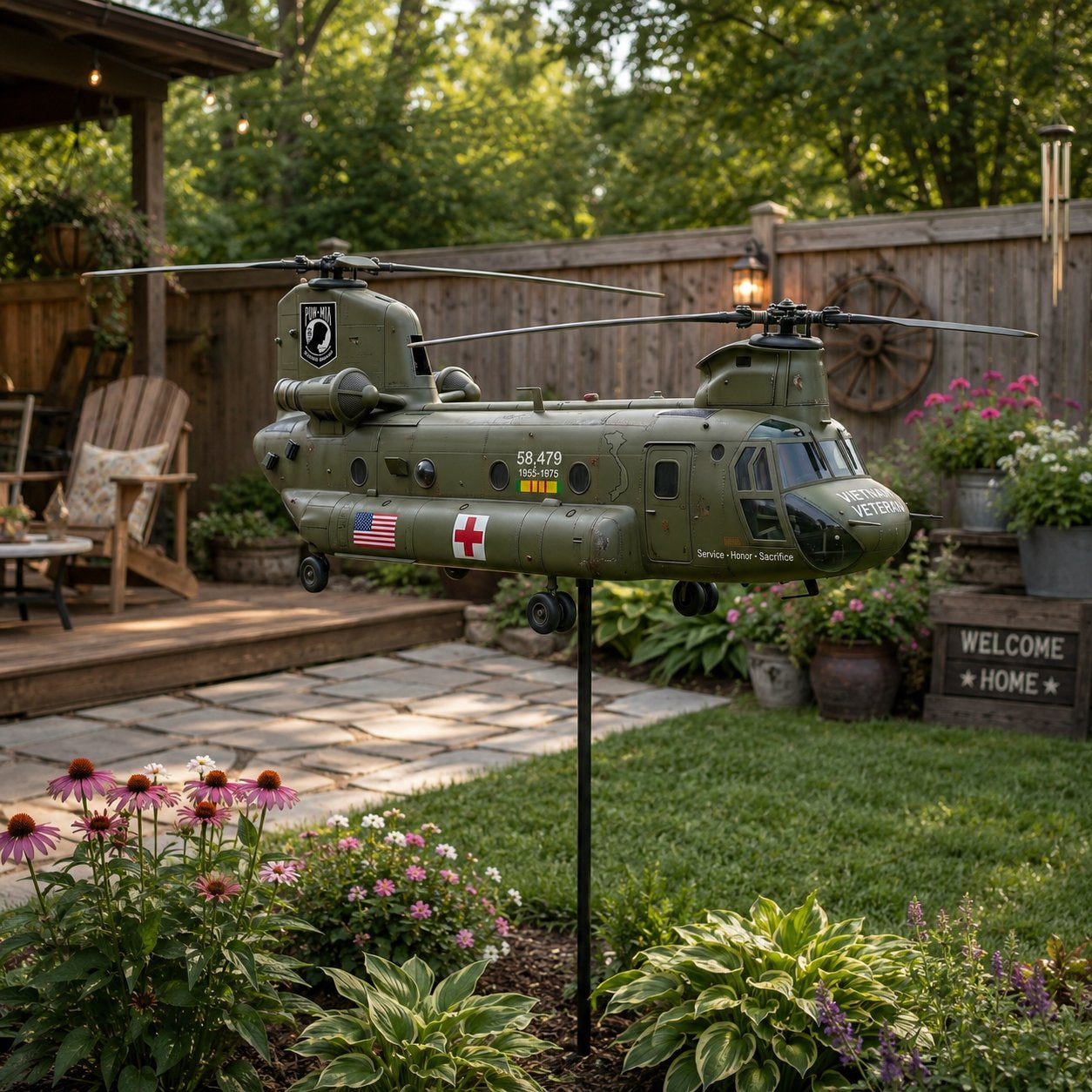 SkyHonor – Vietnam Veteran UH-1 Helicopter Wind Spinner