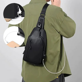 SyncPack™ – Waterproof Crossbody Bag with USB Port