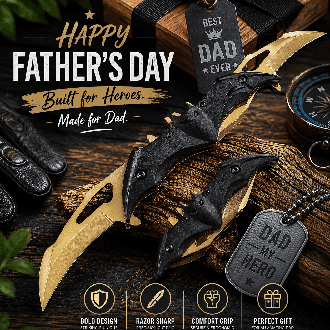 BladeForge – Dual Blade Tactical Folding Knife