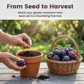 🌳LIMITED-TIME BUY 1 GET 1 FREE⏰🍑 Heirloom Non-GMO Grafted Plum Tree Live Seeds