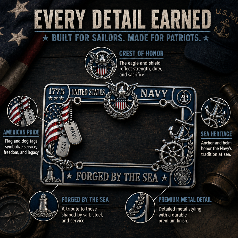 PatriotShield – U.S. Navy Heritage Sea Plate Frame