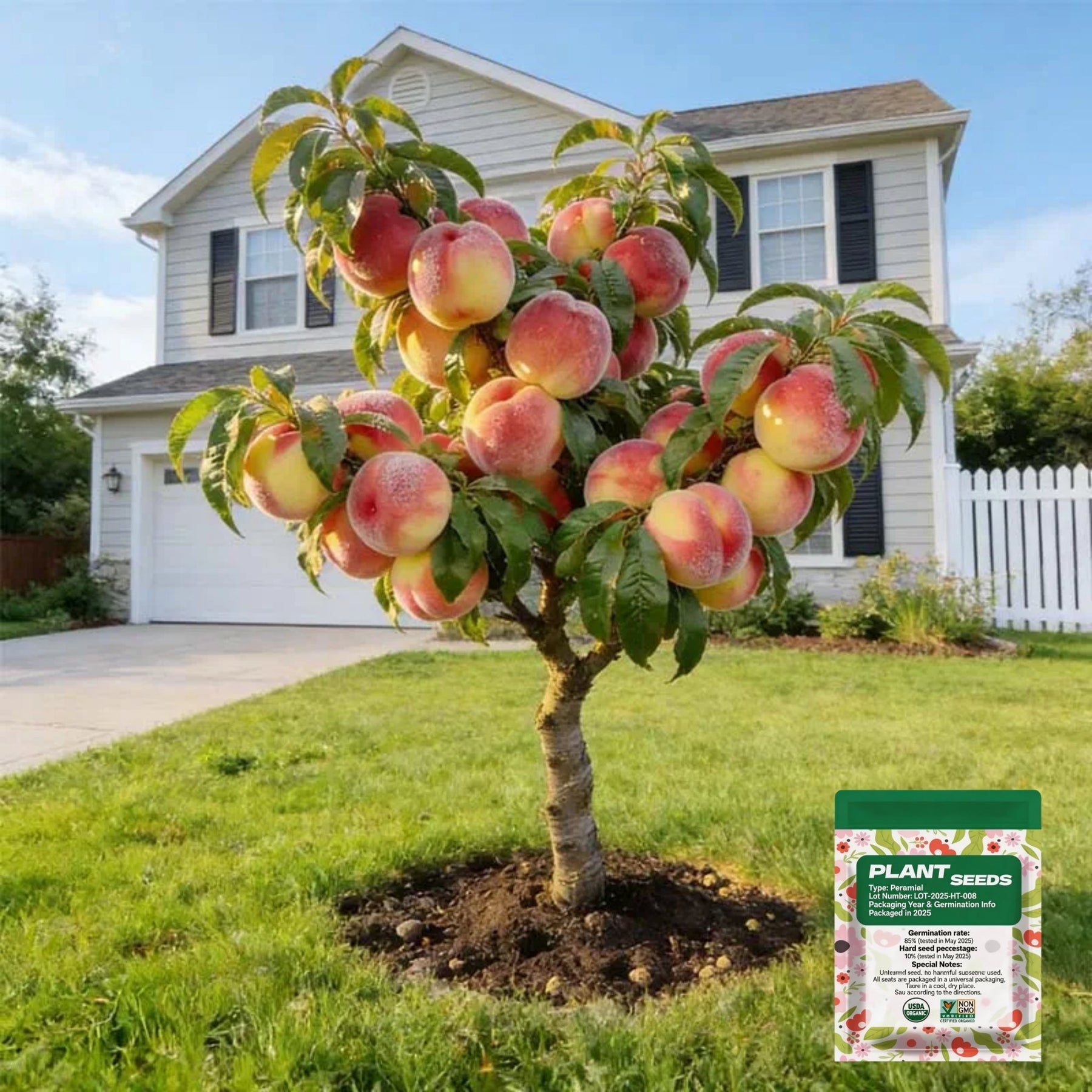 HoneyRed Orchard Seeds – Dwarf Peach Tree Kit