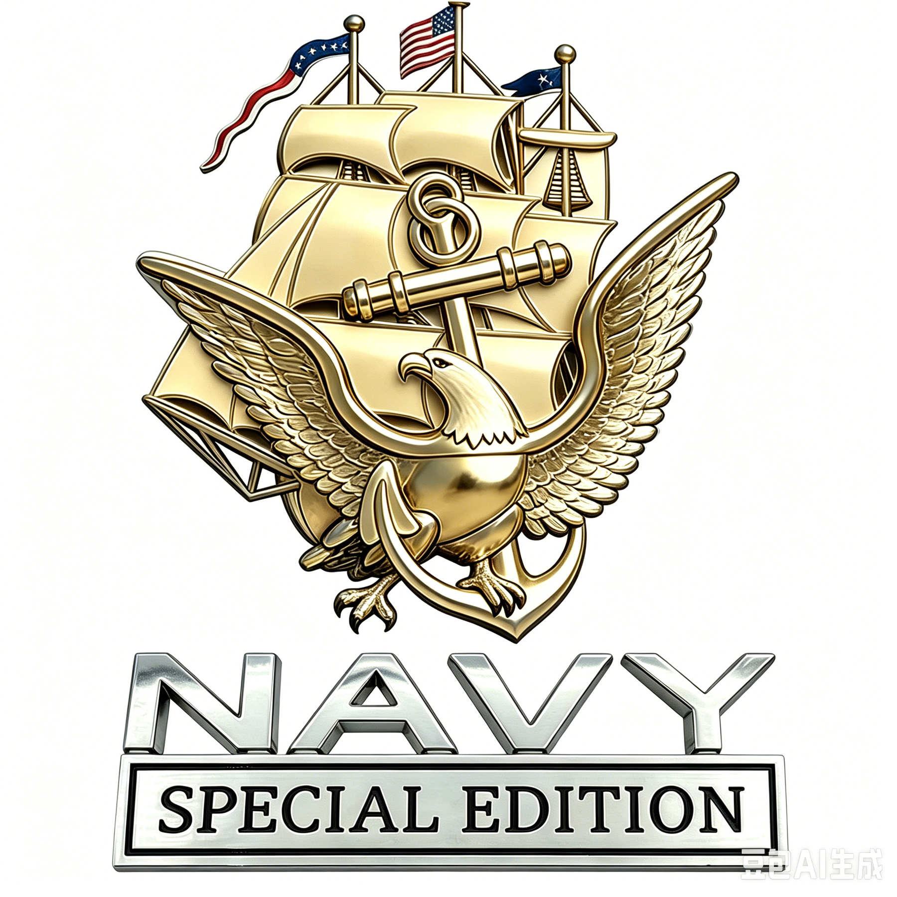 NavyHonor – Navy Veteran Metal Auto Emblem