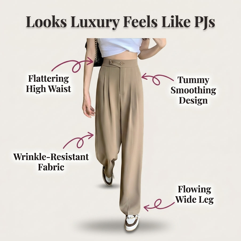 GraceFlow – High Waist Wide Leg Comfort Pants