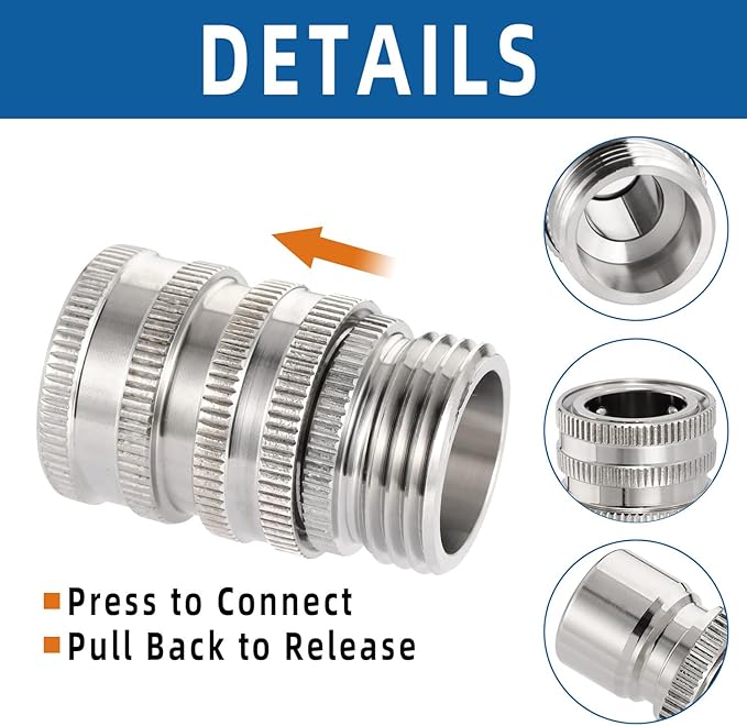 GardenPro – Stainless Steel Quick Connect Hose Set