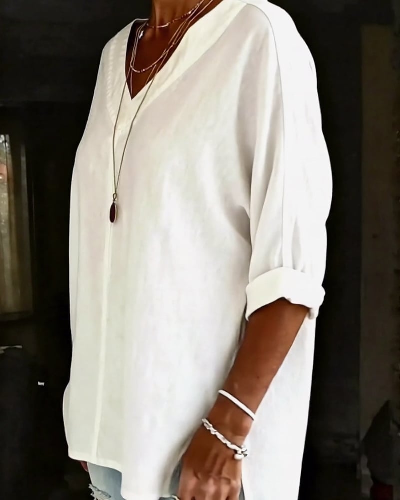 LunaCot Vee – Relaxed Cotton Top
