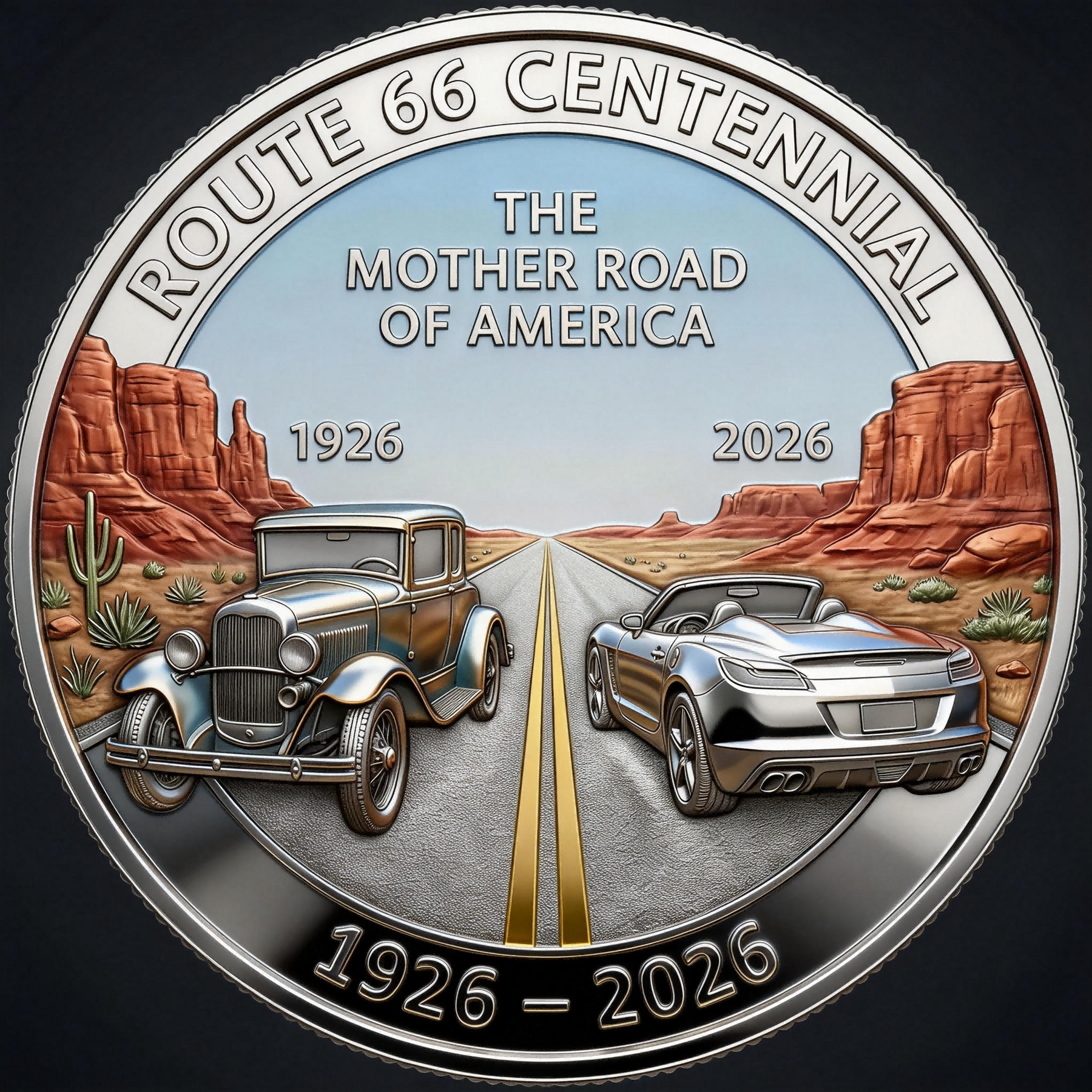 HeritageMint – Route 66-100 Years of Freedom Commemorative Medallion