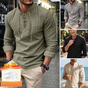 ClassicTie – Men’s Modern Stand Collar Buttoned Shirt