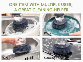 CleanMate - Ergonomic Soap-Release Kitchen Scrubber