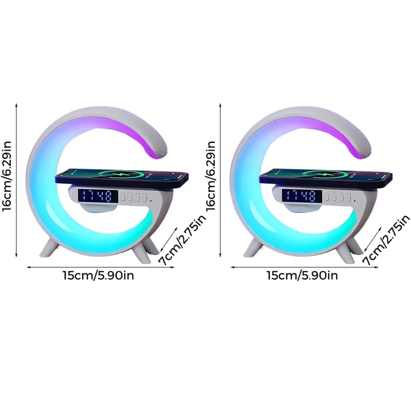 GlowG – G-Shaped RGB Wireless Charging Speaker
