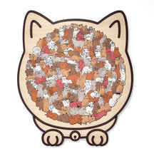 WhiskerCraft –  135 Pcs Cat Shaped Wooden Puzzle