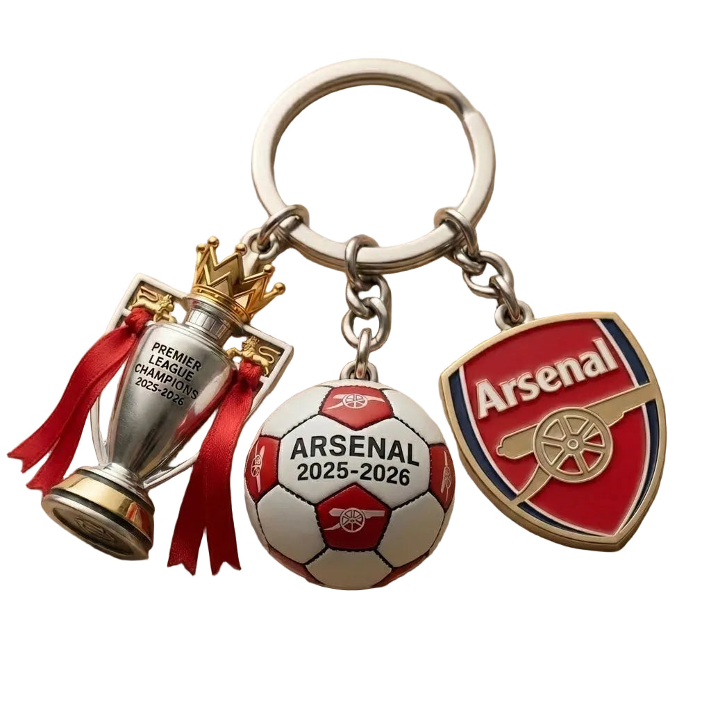 GunnerKey – Arsenal 2025–26 Champions Keychain