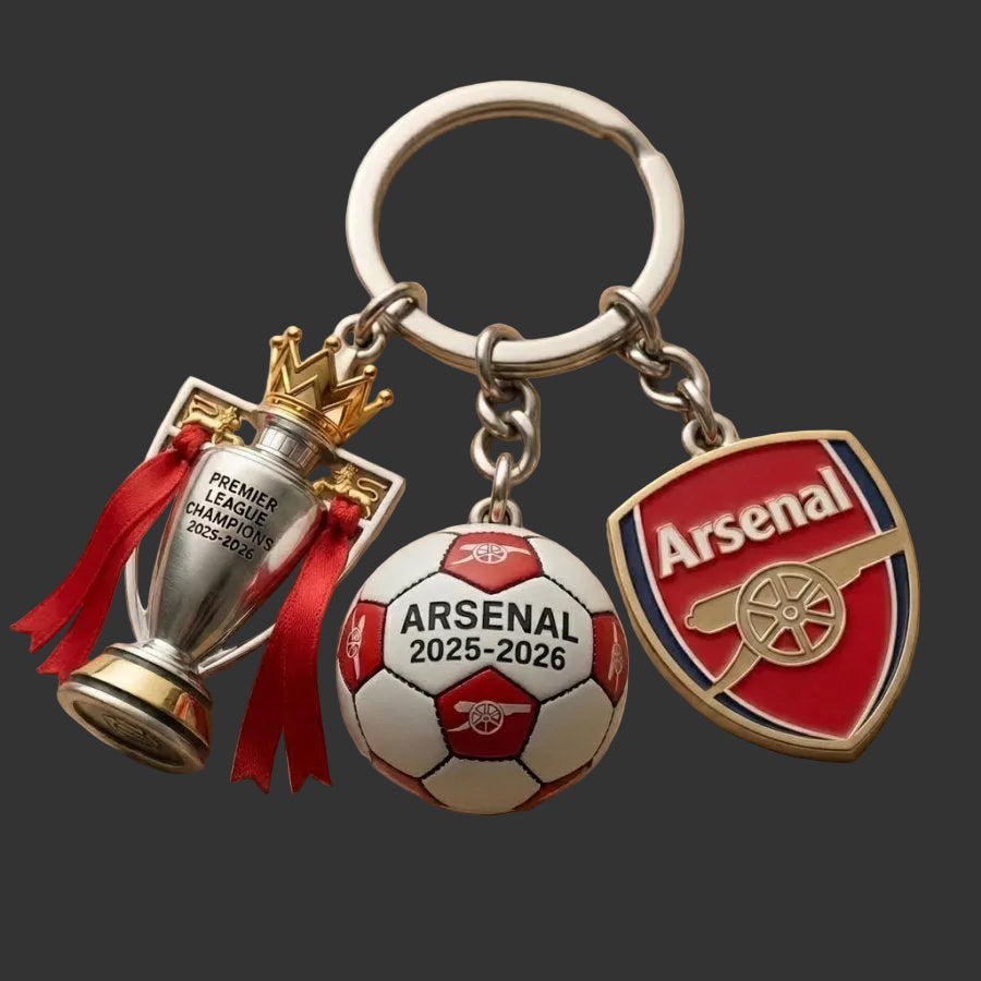 GunnerKey – Arsenal 2025–26 Champions Keychain
