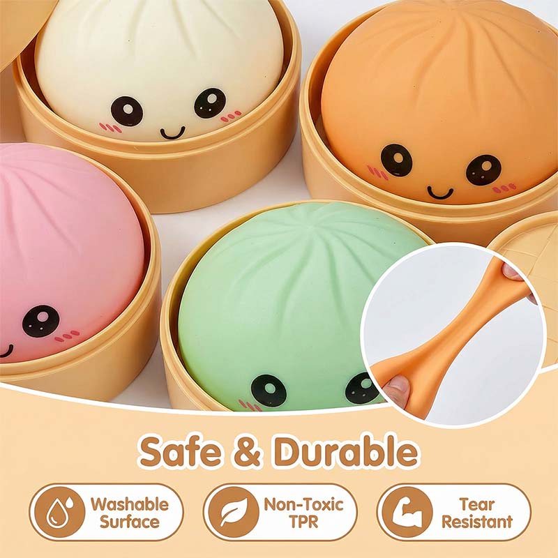 SquishJoy – Ultra-Rare Rainbow Smiling Dumpling Squishy Toy