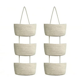 OrganizePro – Decorative 3-Tier Hanging Organizer Bag