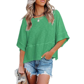 PureEase – Oversized Crewneck Comfort Summer Top