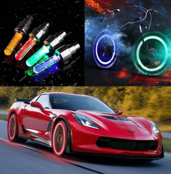 NeonSpin Lights – LED Tire Valve Glow