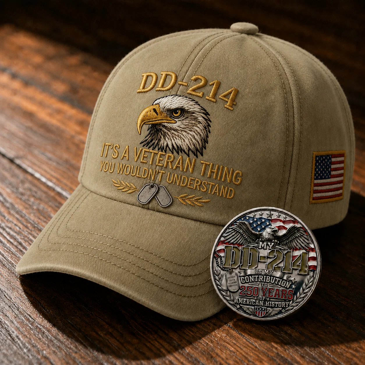 HonorWear – 3D Embroidered Veteran Cap