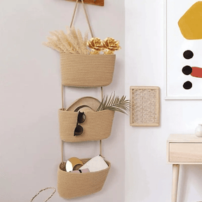 OrganizePro – Decorative 3-Tier Hanging Organizer Bag