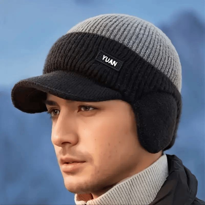 FrostGuard – Winter Knitted Earflap Hat for Men